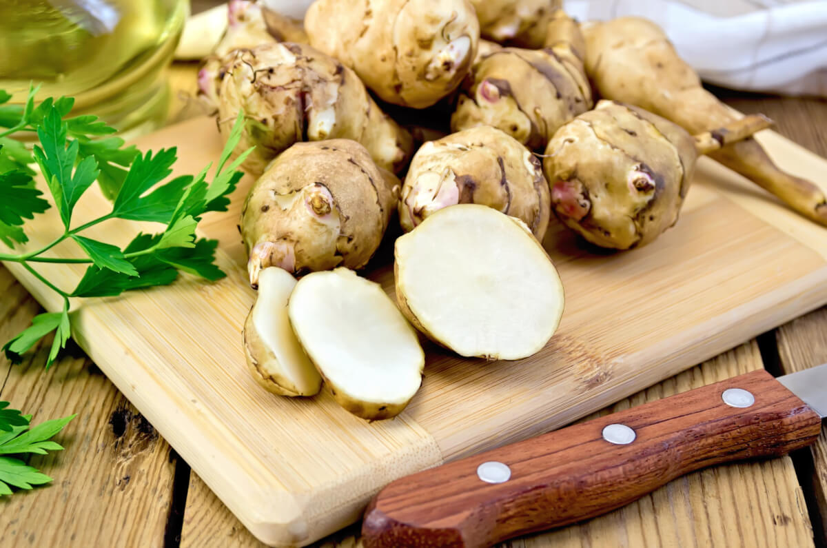 oven roasted lemon garlic sunchokes
