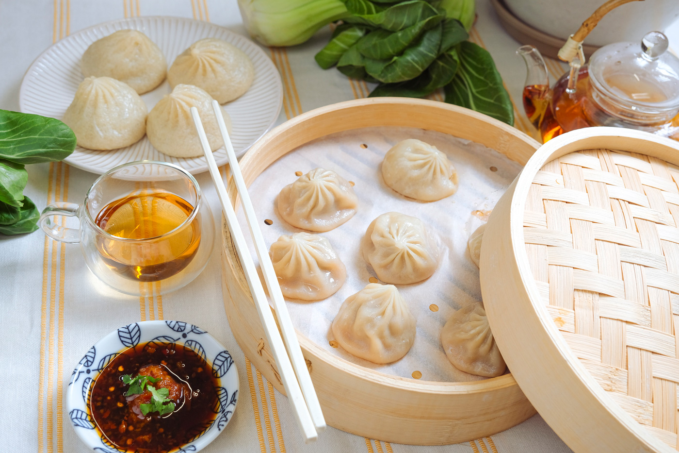 dumplings with sauce