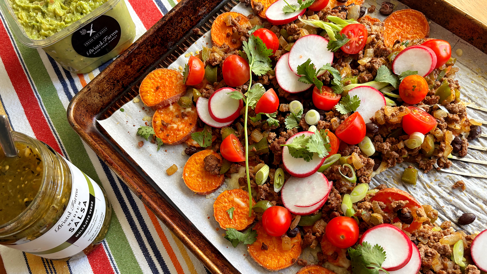 sweet potato sheetpan nachos