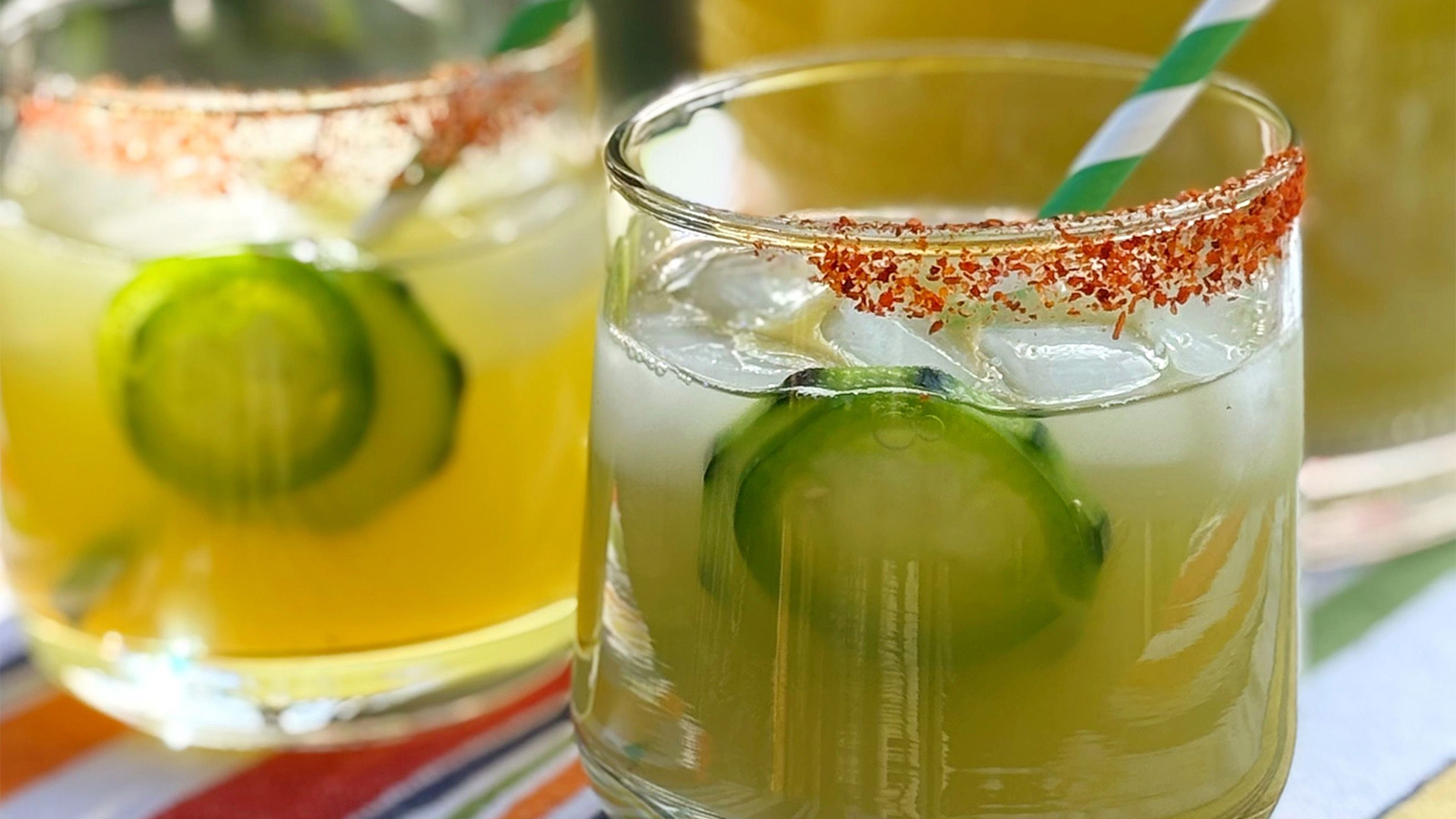 cucumber jalapeño margarita mocktail