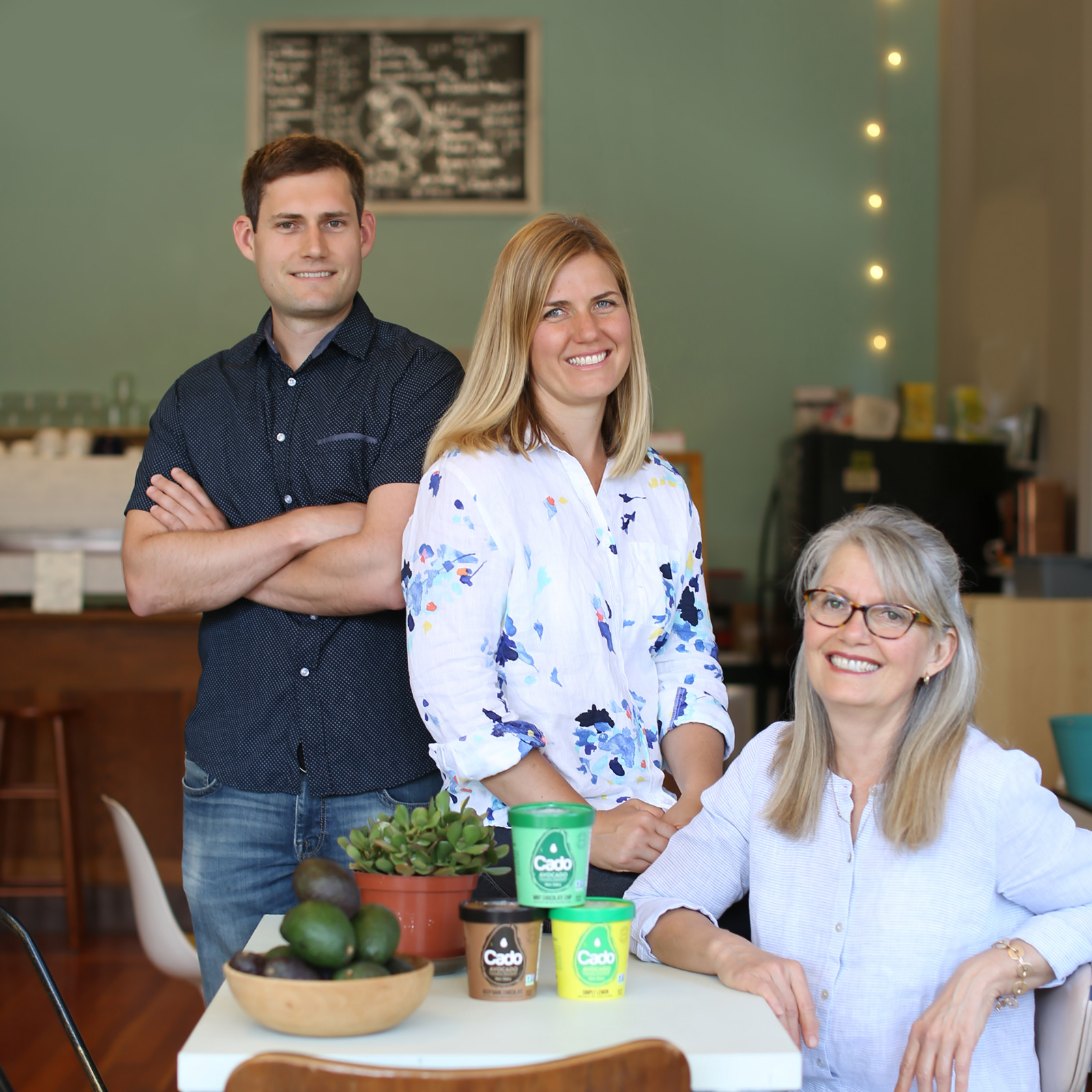 Debbie, Jack, and Meghan Dowd of Cado Avocado Ice Cream