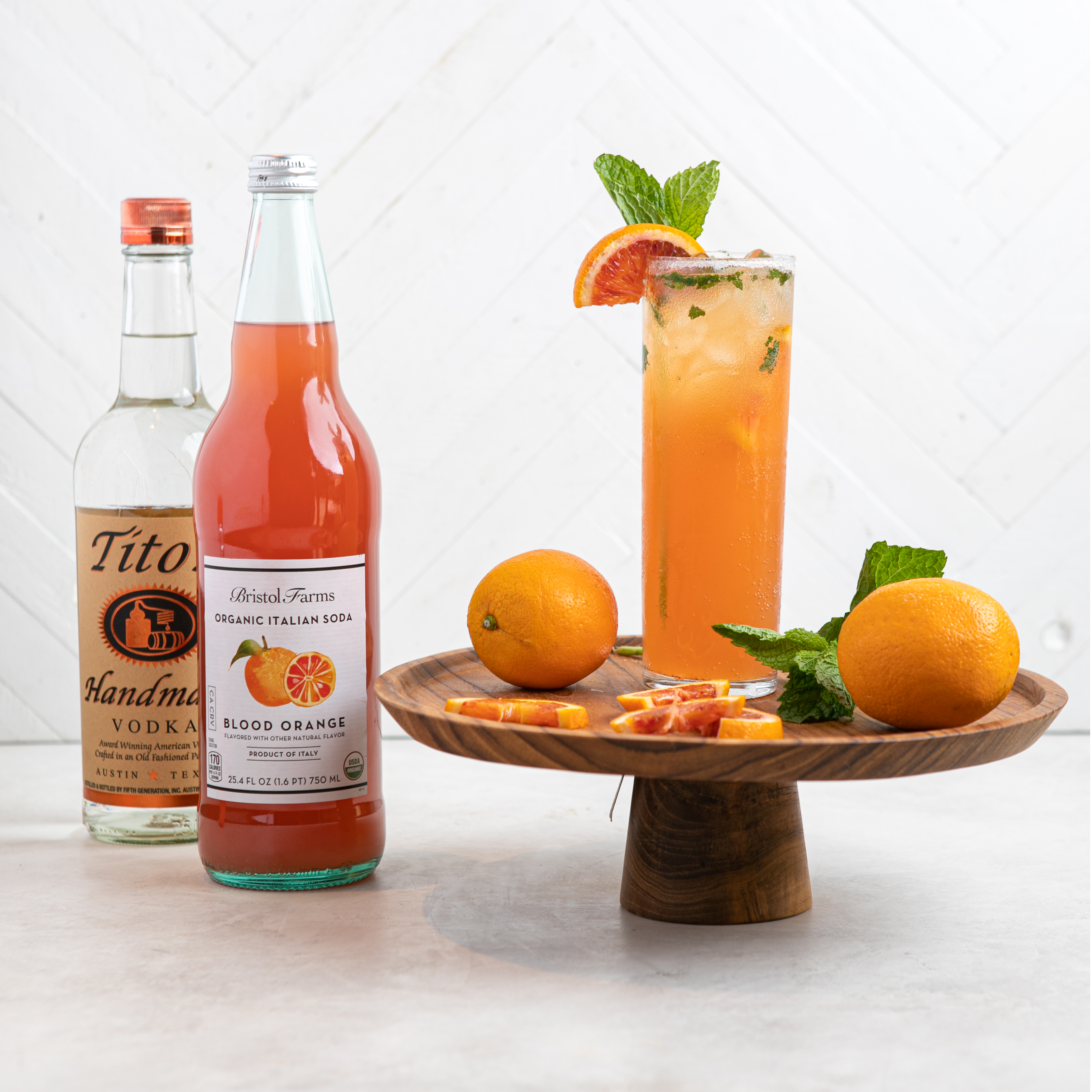 italian blood orange vodka soda