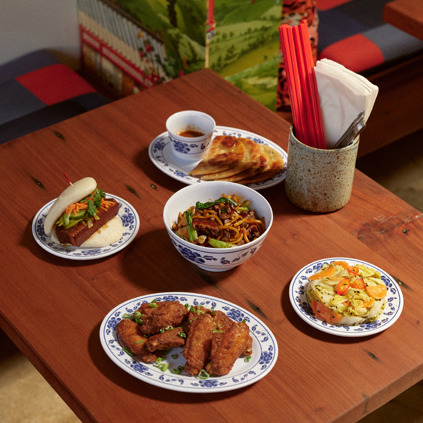 Woon food on the table