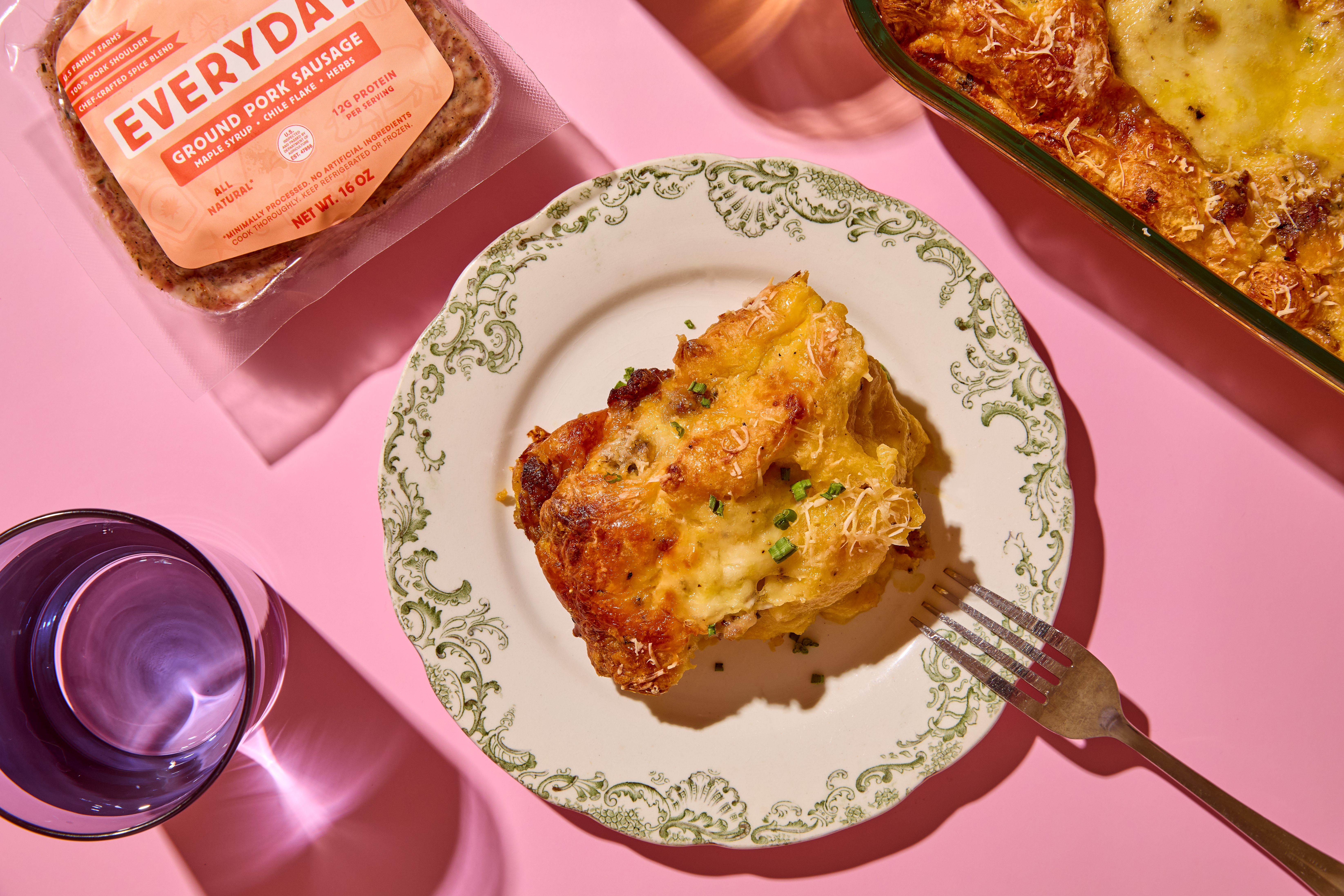 lottie's everyday breakfast croissant casserole