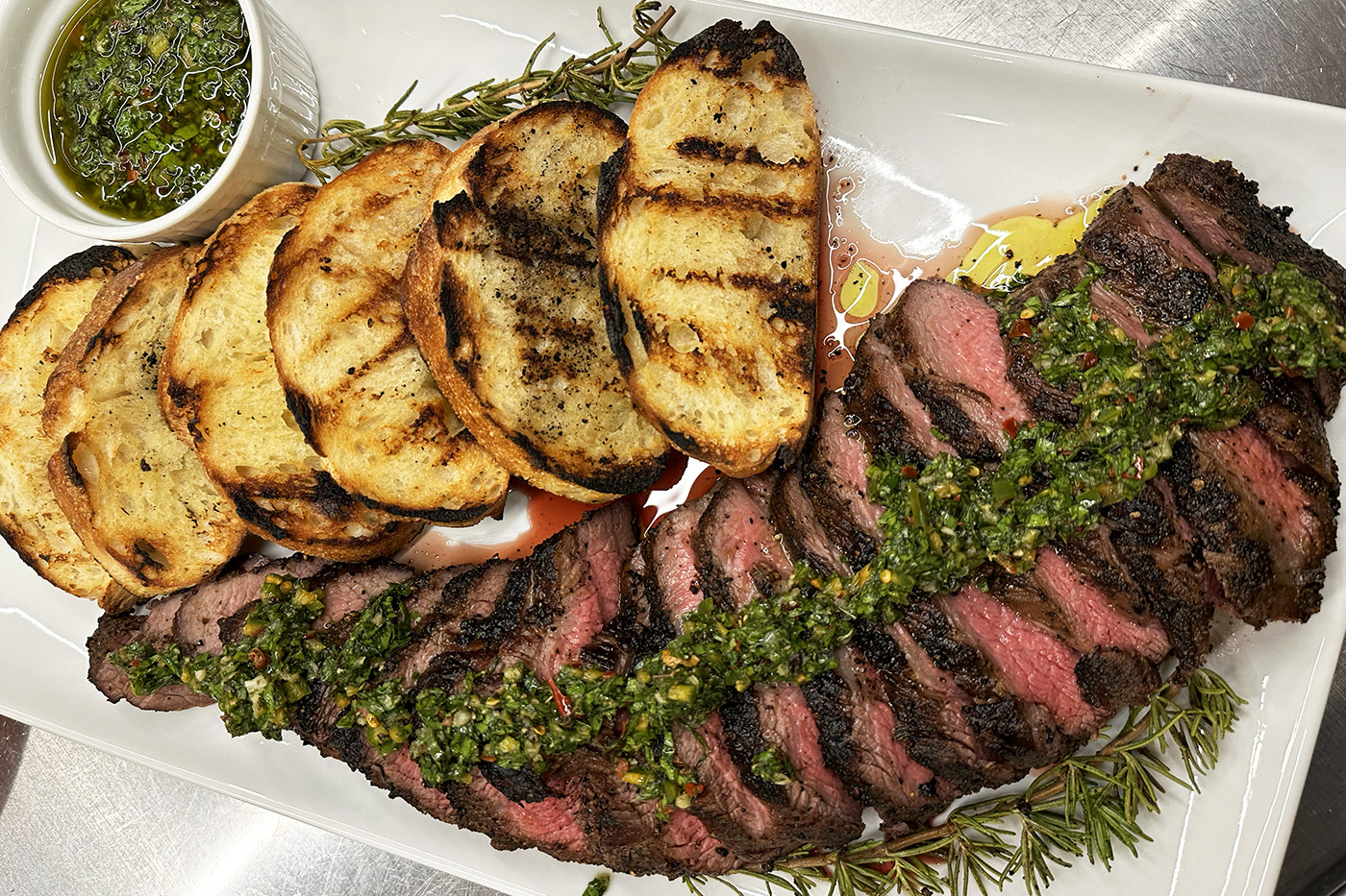 coffee rub tri tip with chimichurri