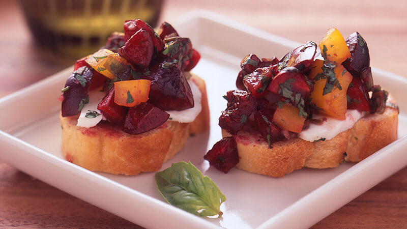 cherry bruschetta