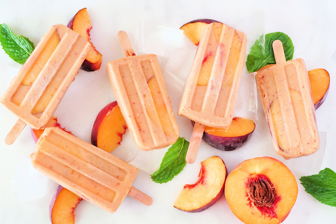 peach yogurt popsicles