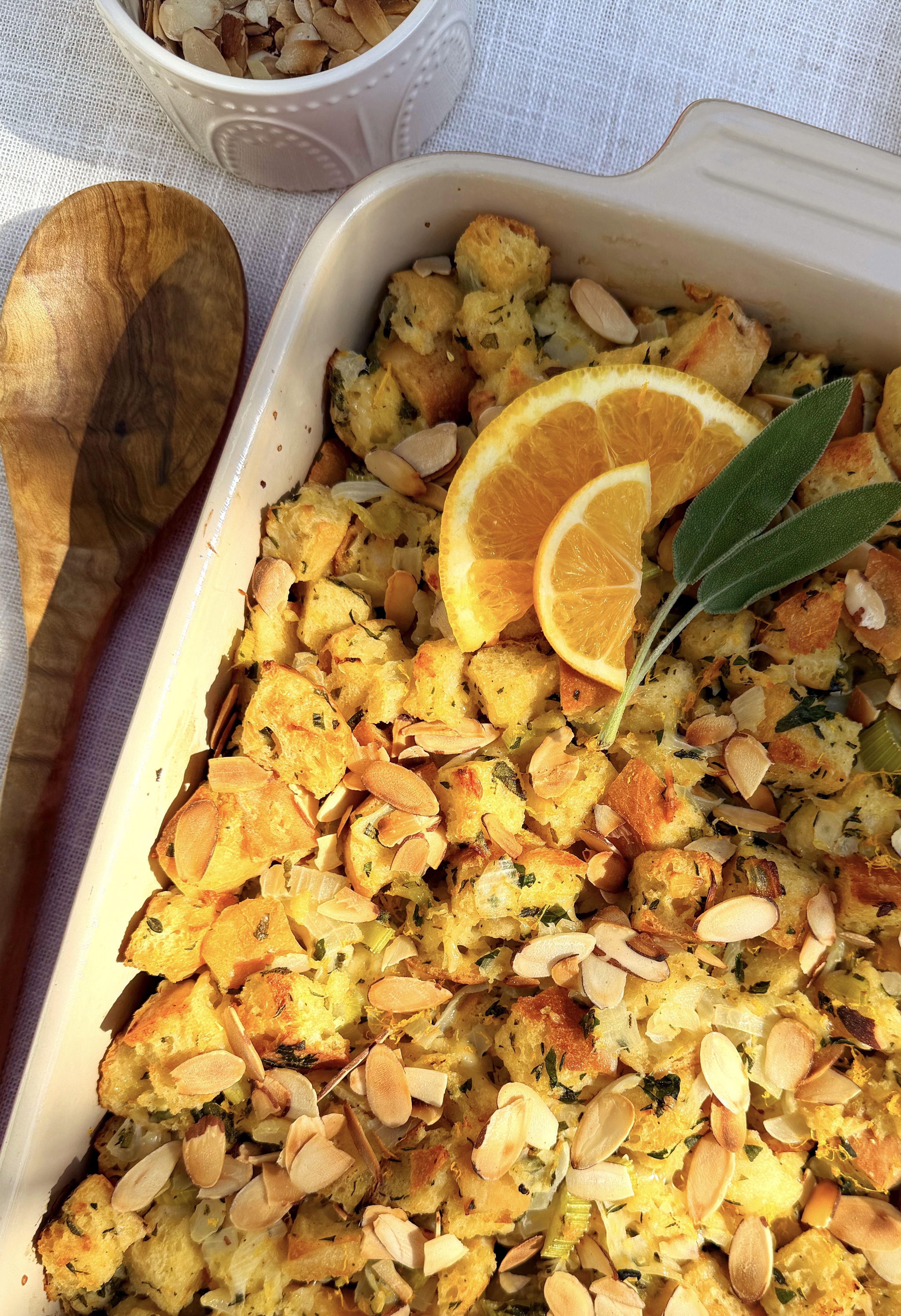 california inspired citrus & herb sourdough stuffing