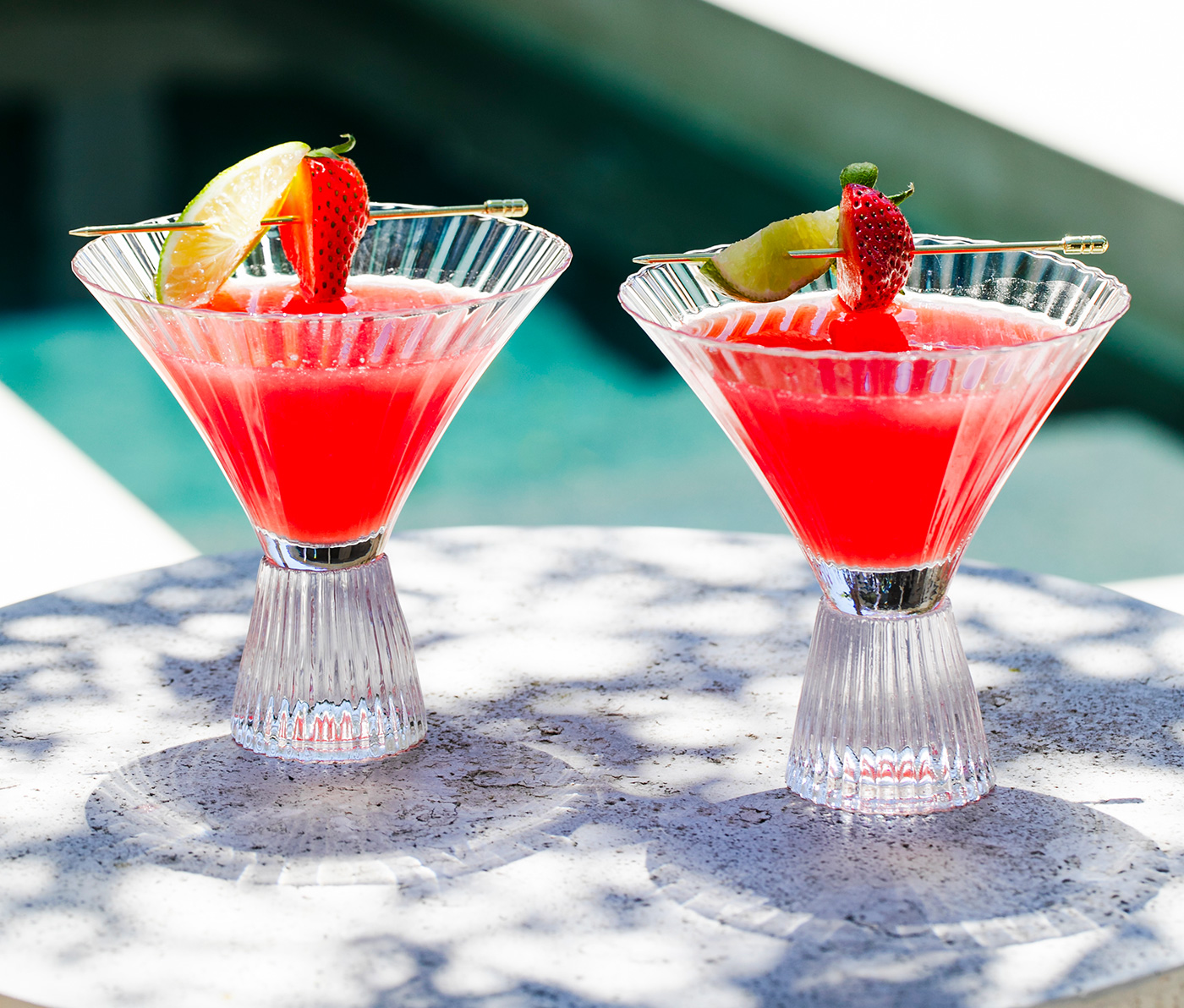 spicy strawberry watermelon martini