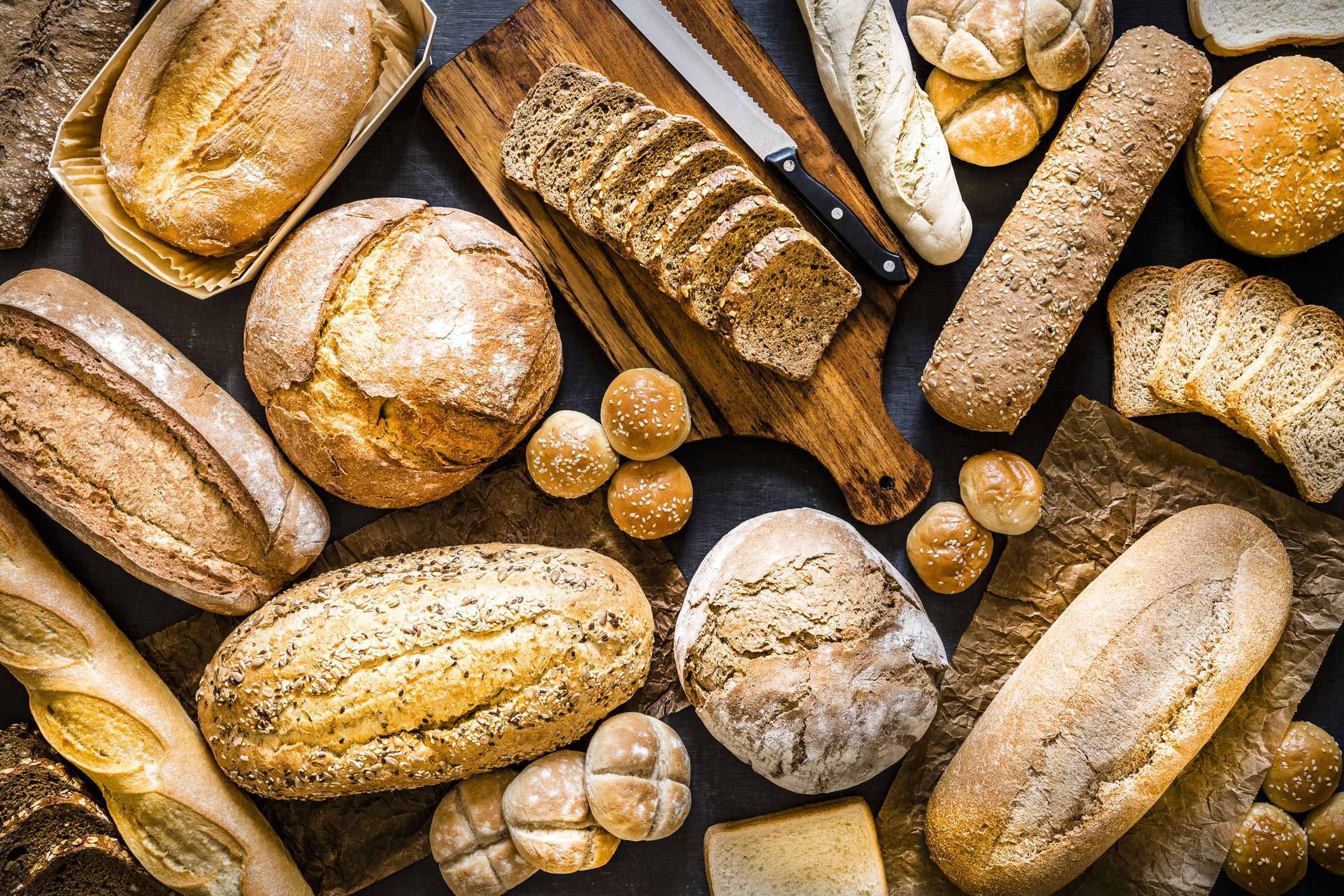 bread laying on a table