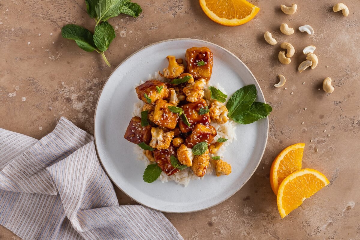 Bragg’s Orange Cashew Tofu