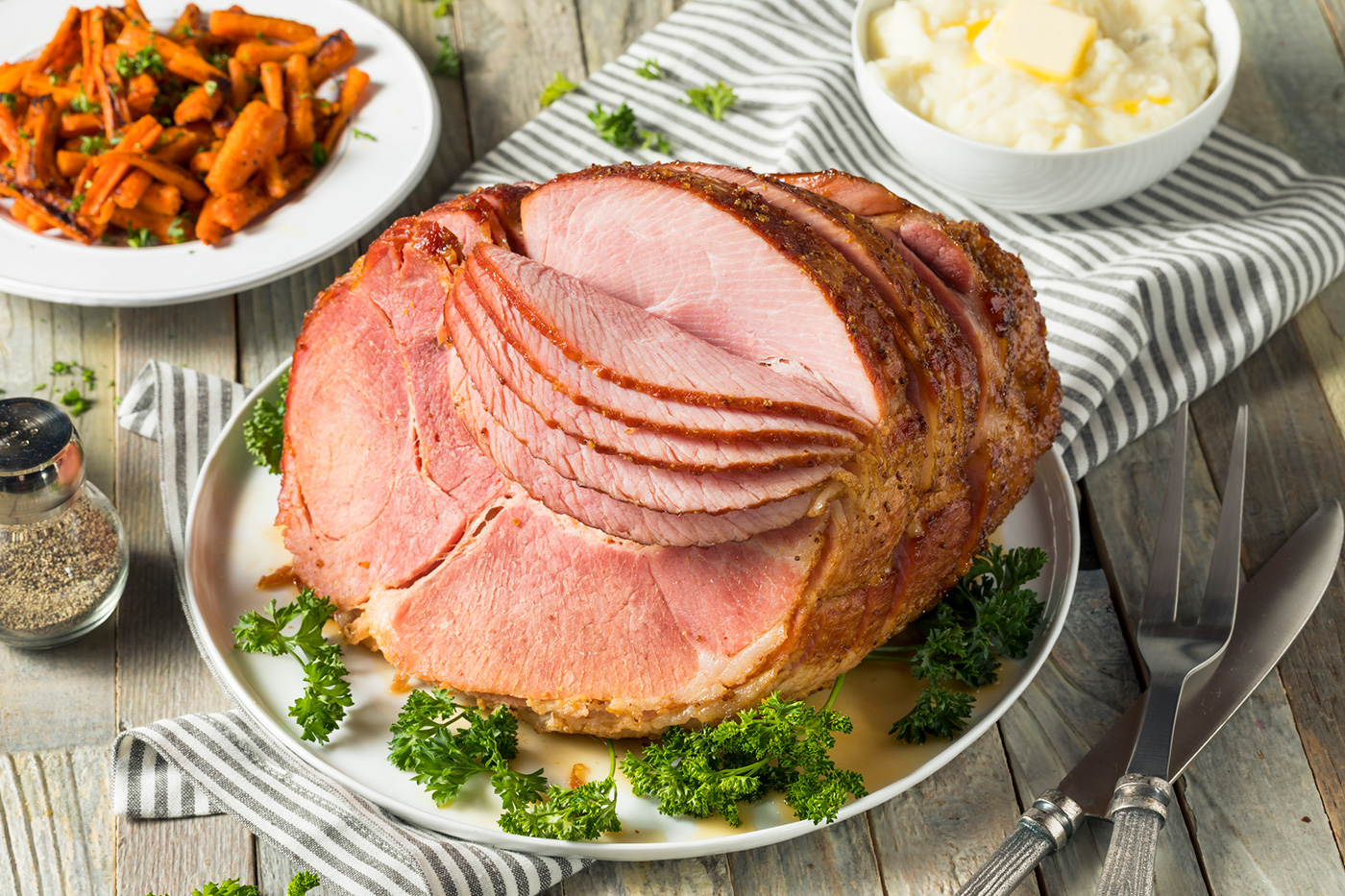 Tangy Honey Mustard Glazed Ham