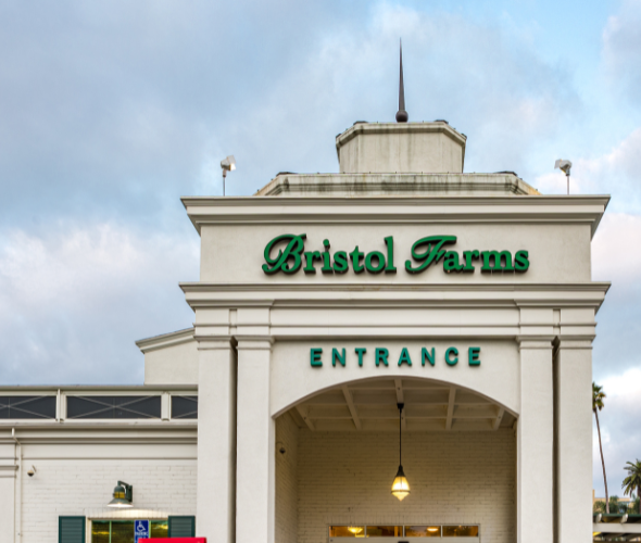 Stocked grocery store aisle