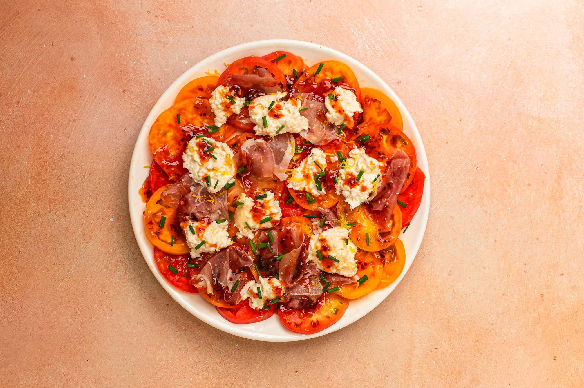 Heirloom Tomato and Smoked Burrata Salad