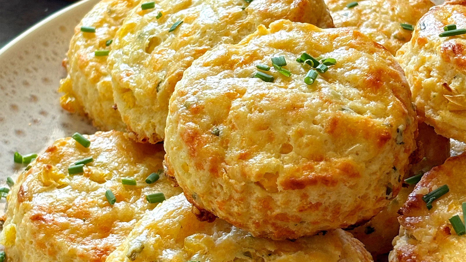 Corn And Cheddar Biscuits With Hot Honey Butter