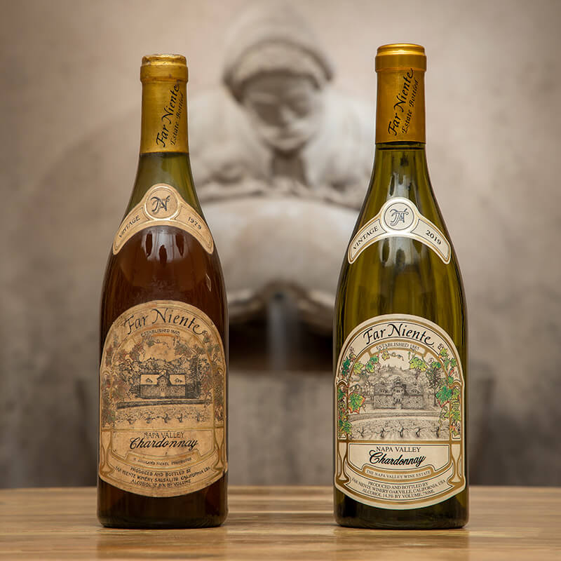 Two bottles of Far Niente wine