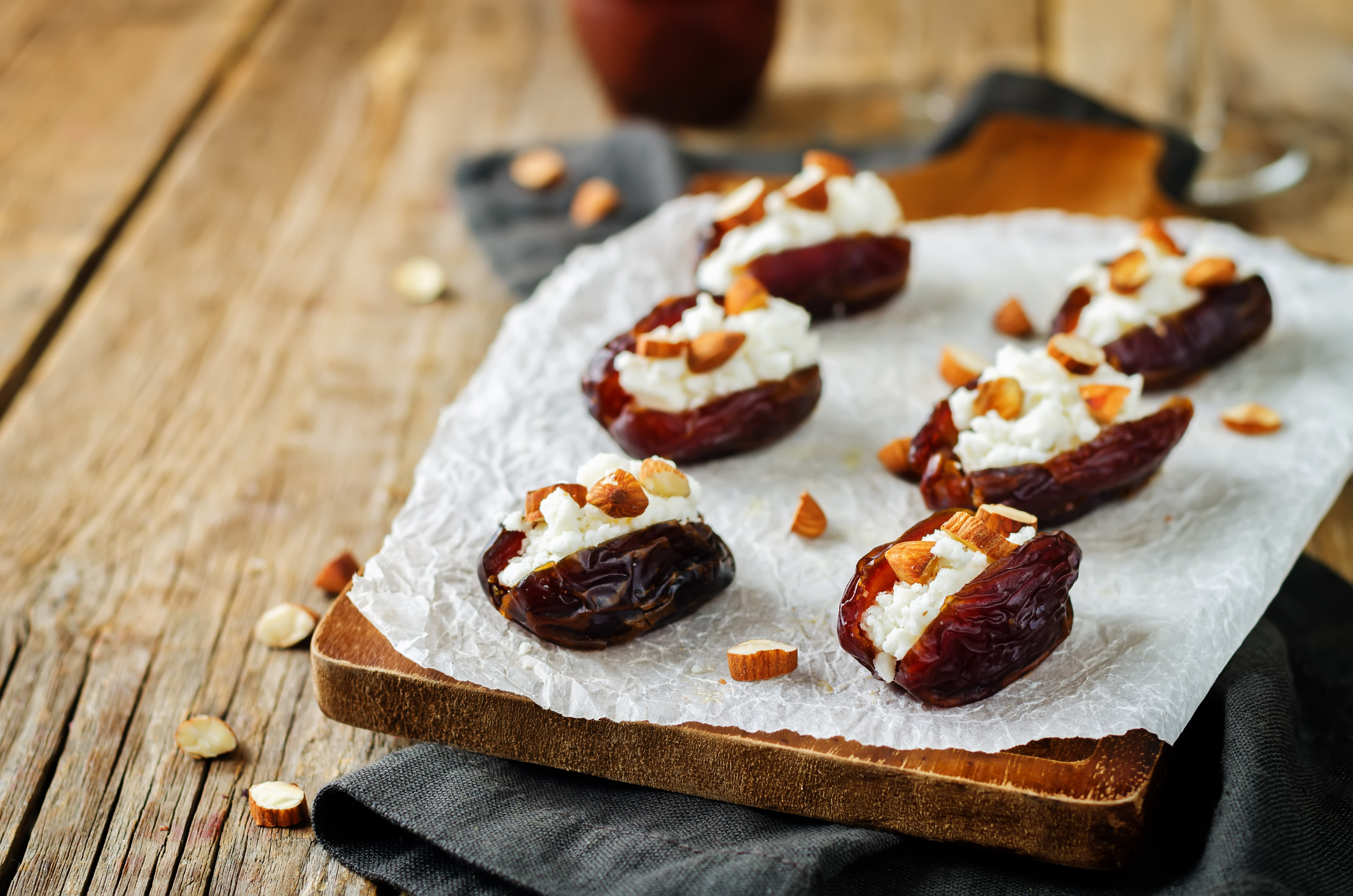 Almond and Goat Cheese-Stuffed Dates