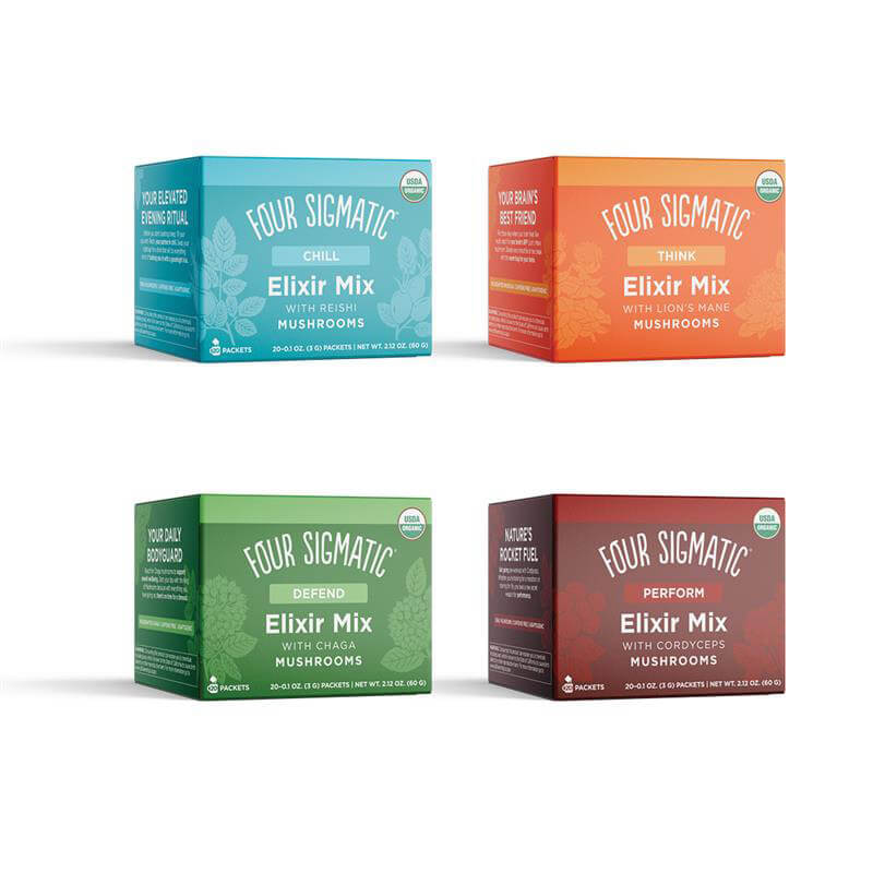Four Sigmatic product boxes