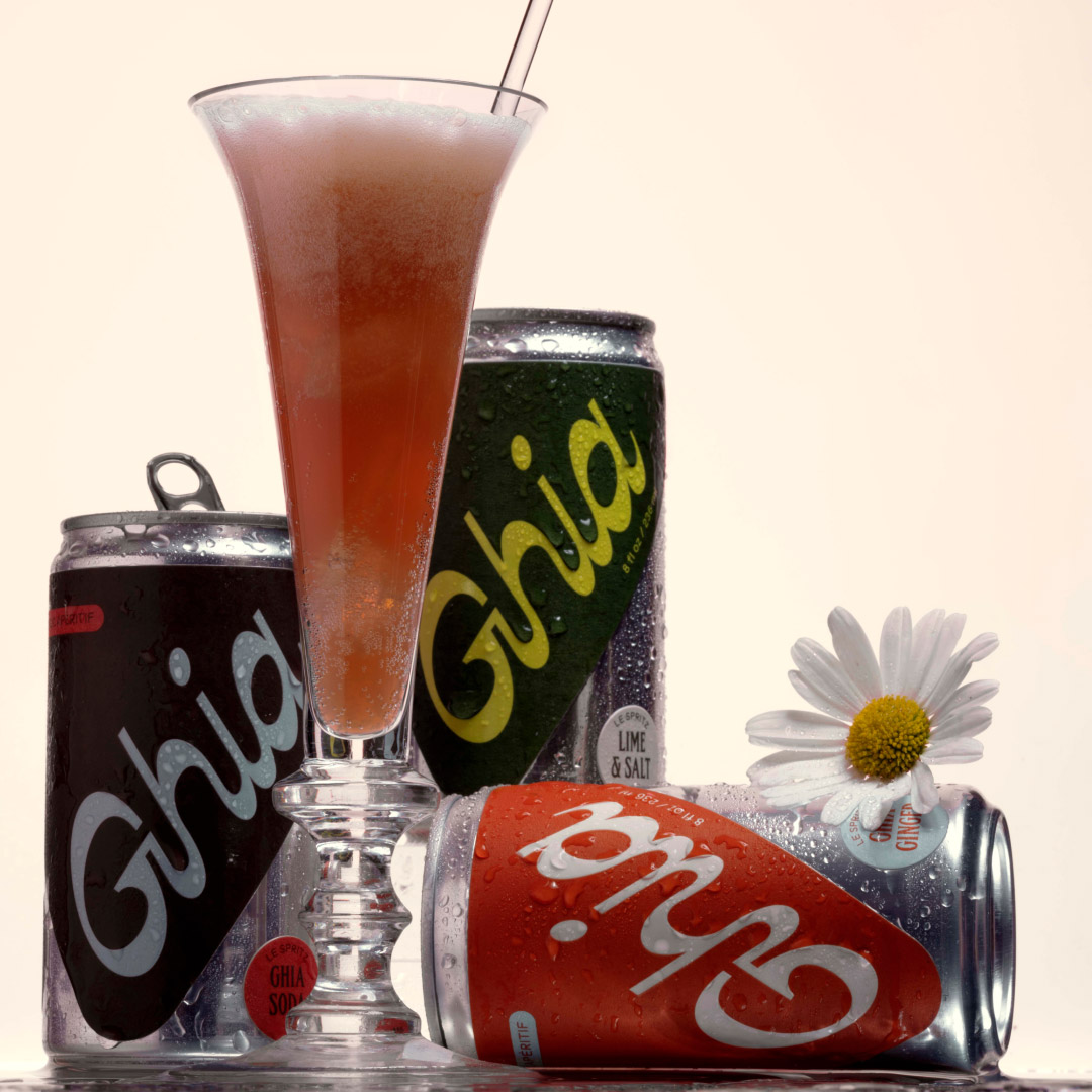 GHAI assortment and tall glass