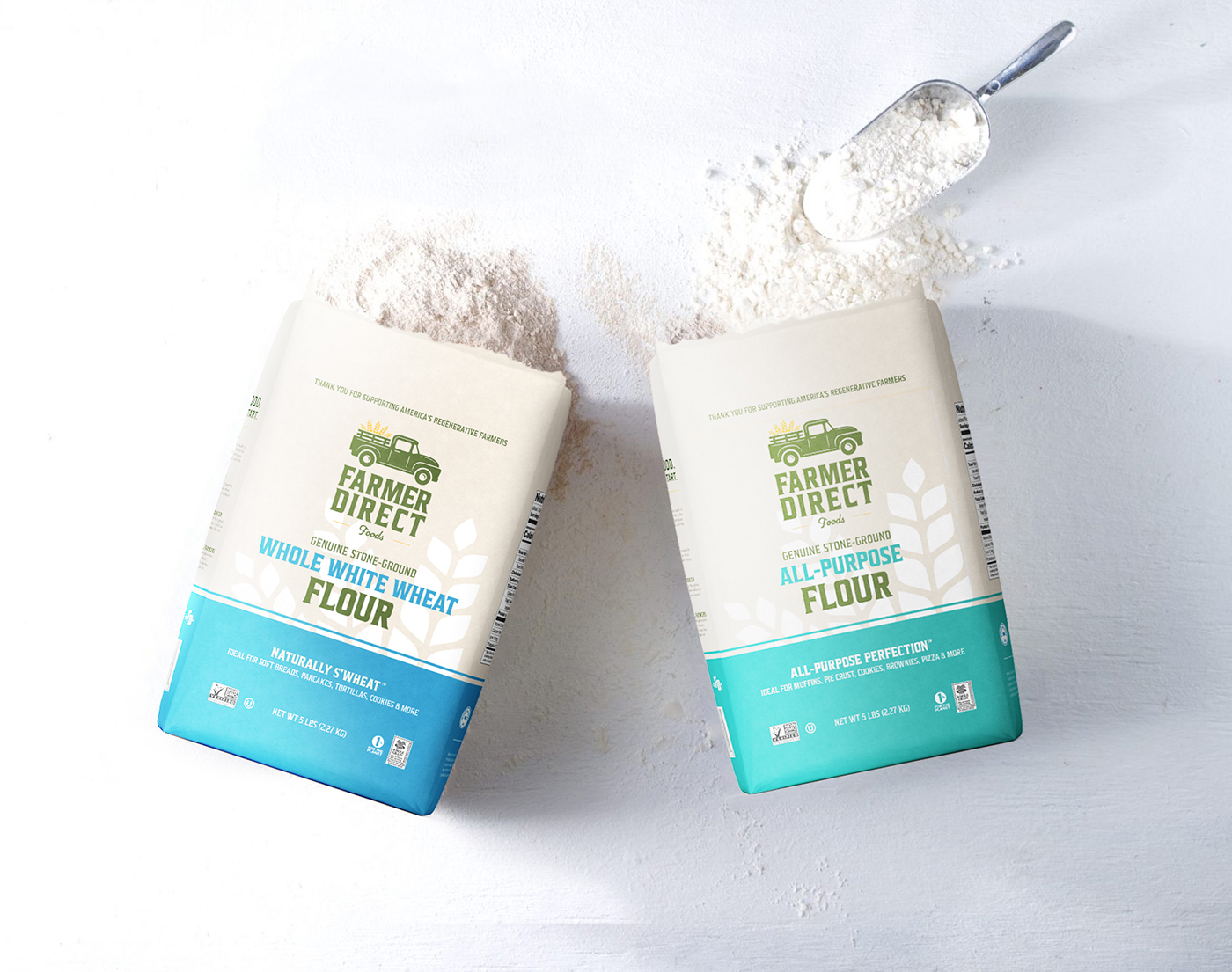 Pure whole grain flour