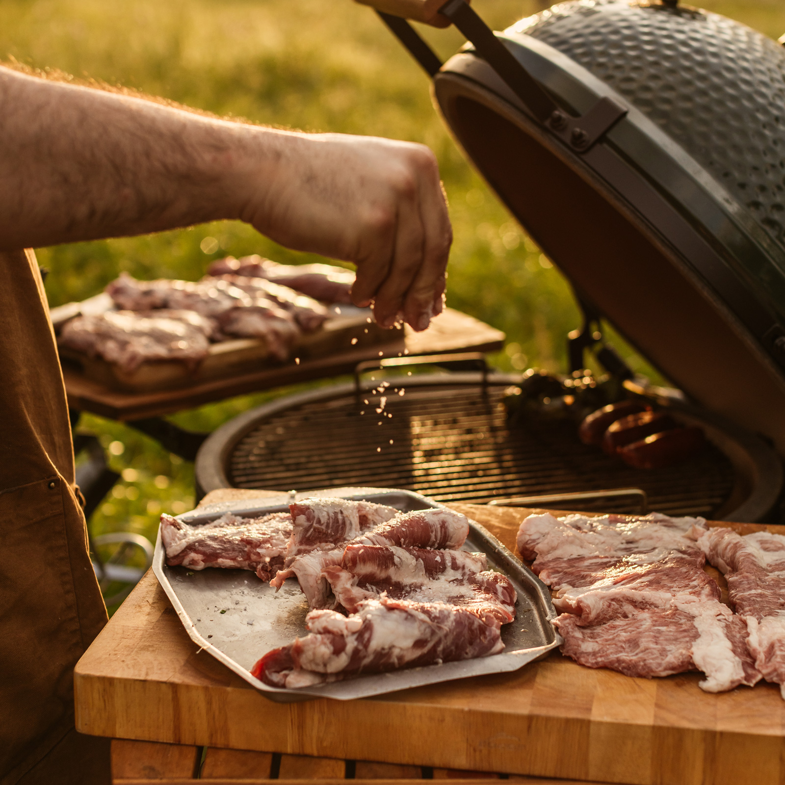 pork being ready to BBQ