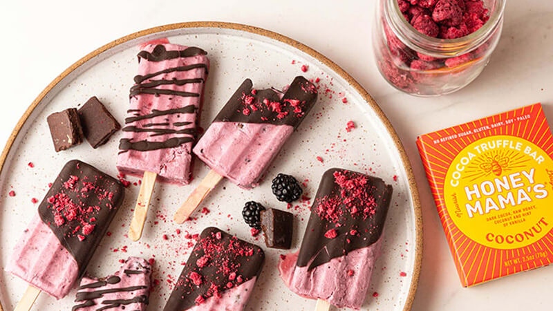 Cocoa truffle bar popsicles 