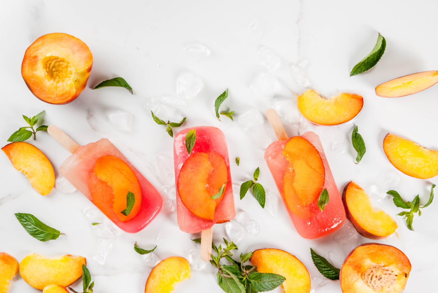 Prosecco Peach Popsicles