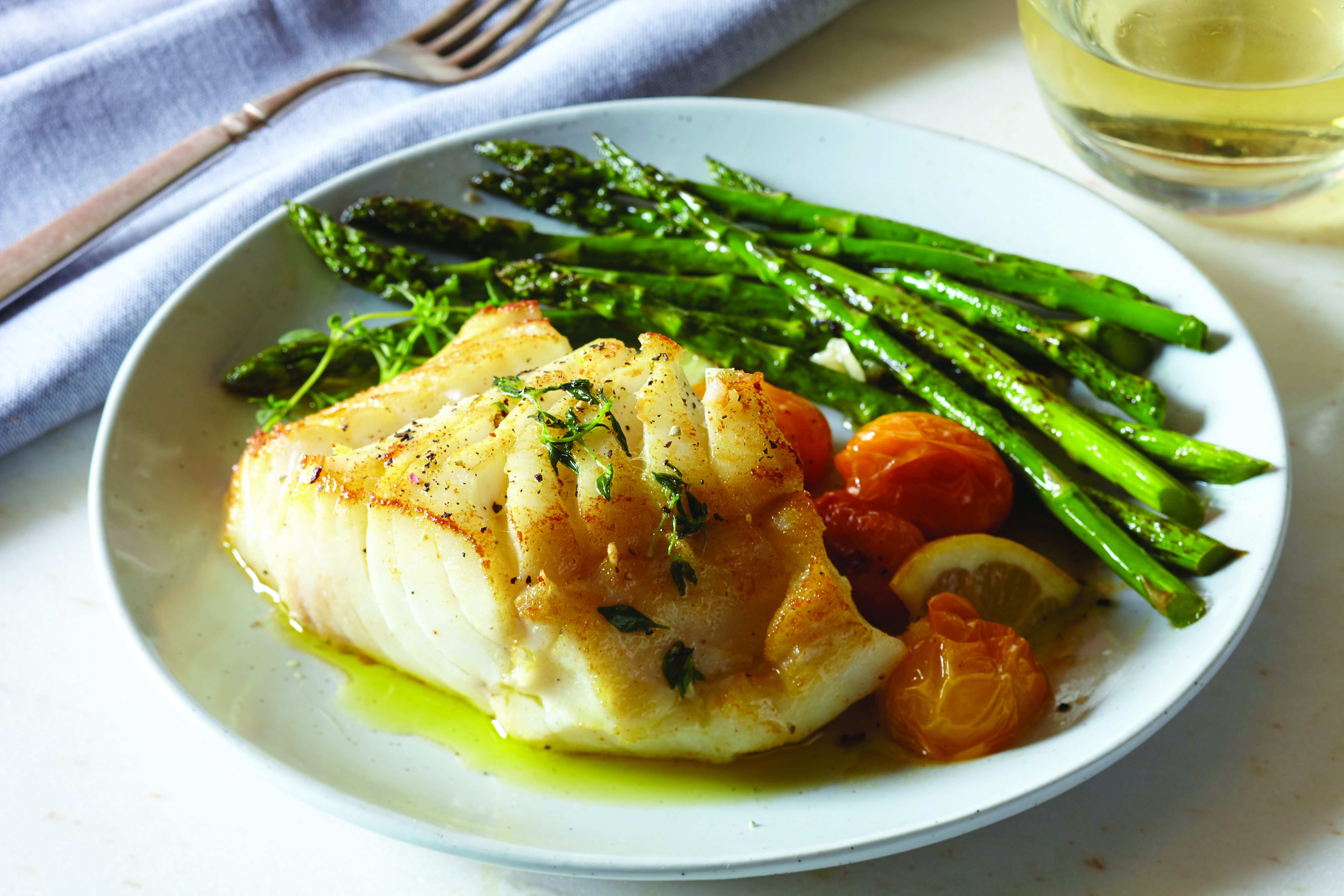 Baked Cod with Asparagus