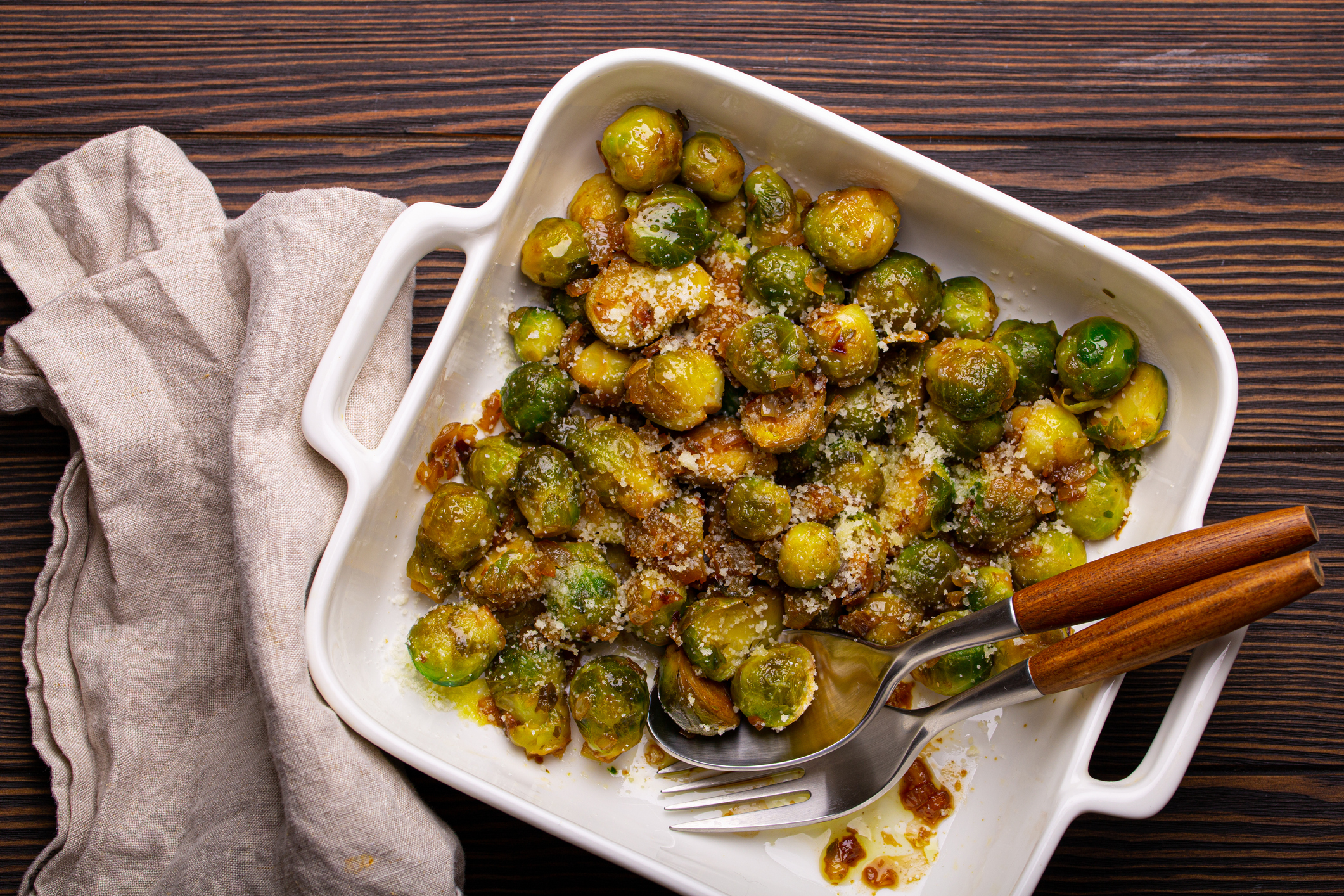 Garlic Parmesan Roasted Brussels Sprouts