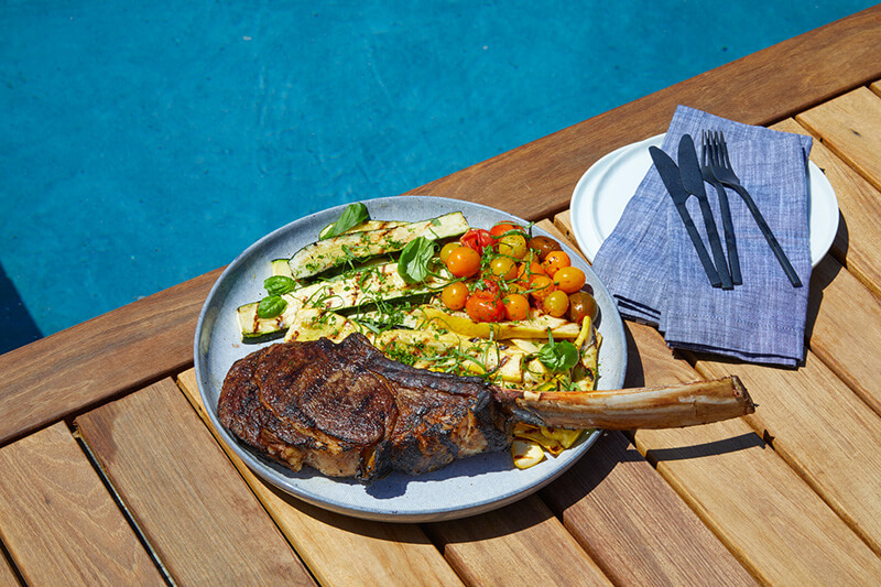 Grilled Reverse Seared Tomahawk Steak