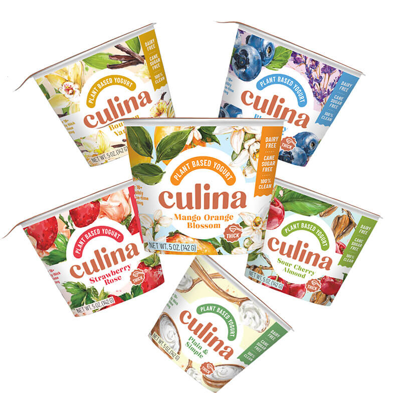 Array of Culina yogurt flavors