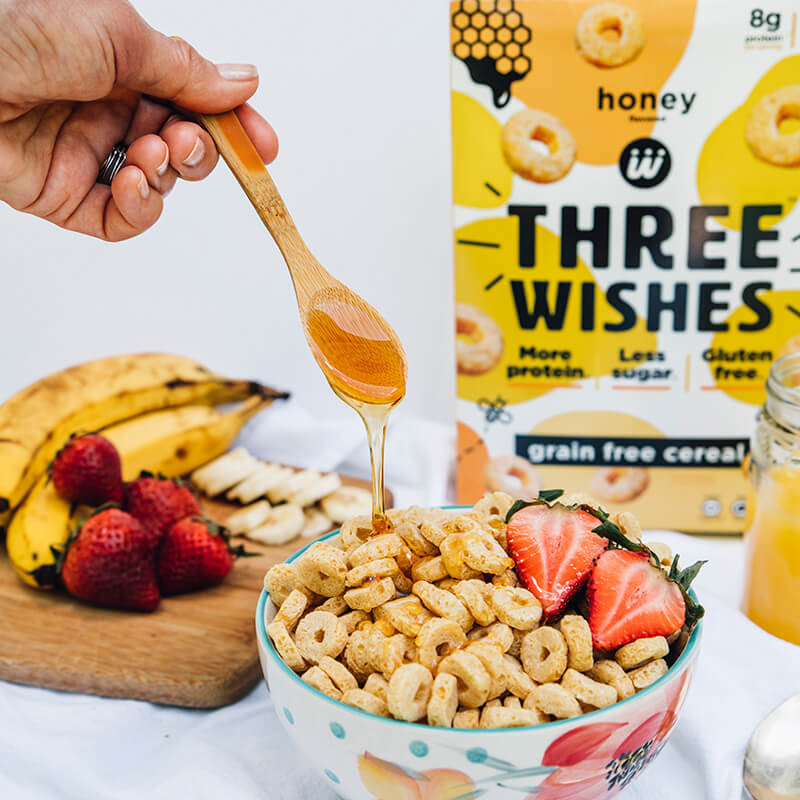 Bowl of Three Wishes honey cereal