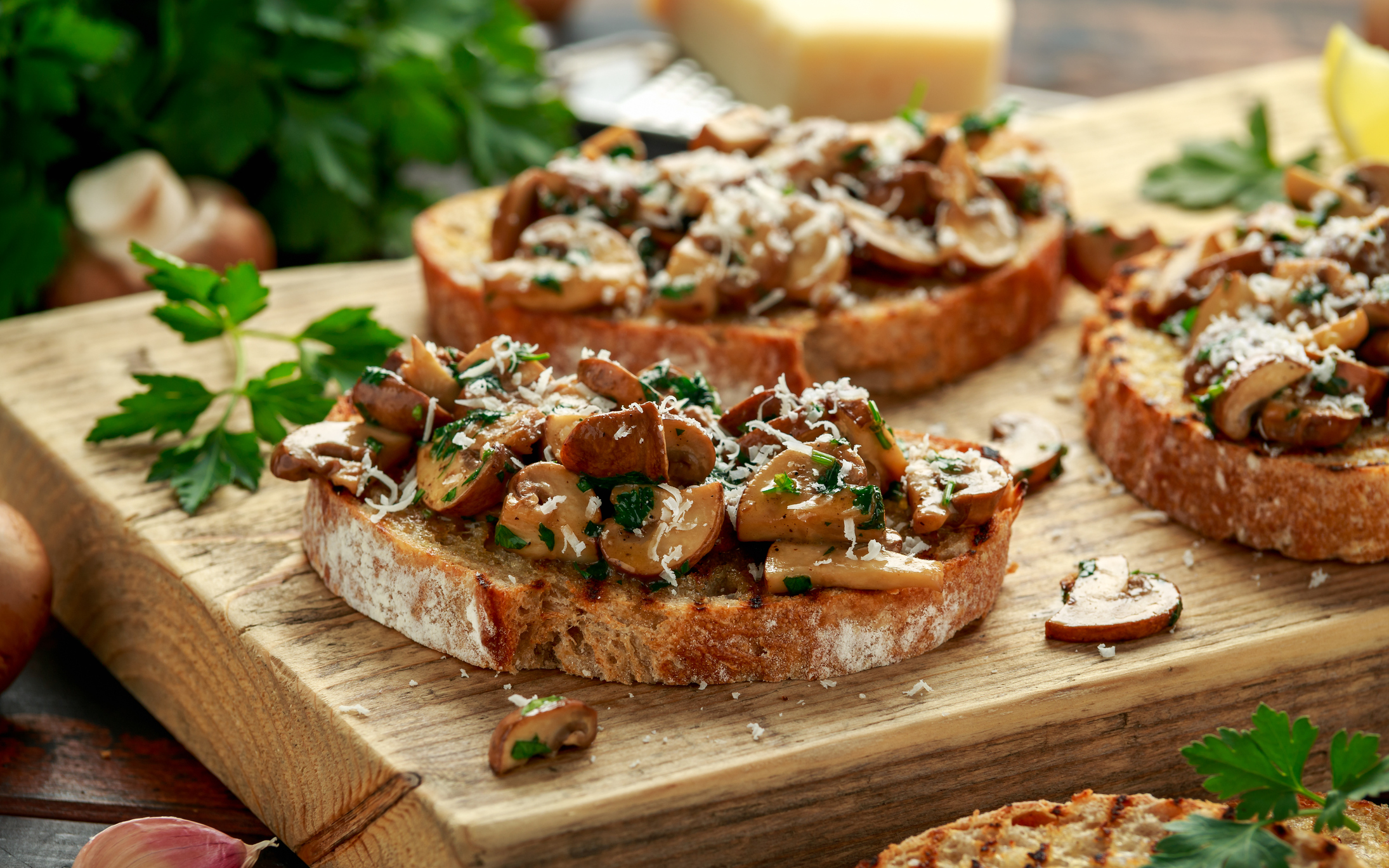 Grilled Mushroom Bruschetta