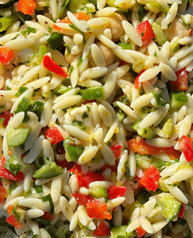 Micro Chopped Orzo Salad
