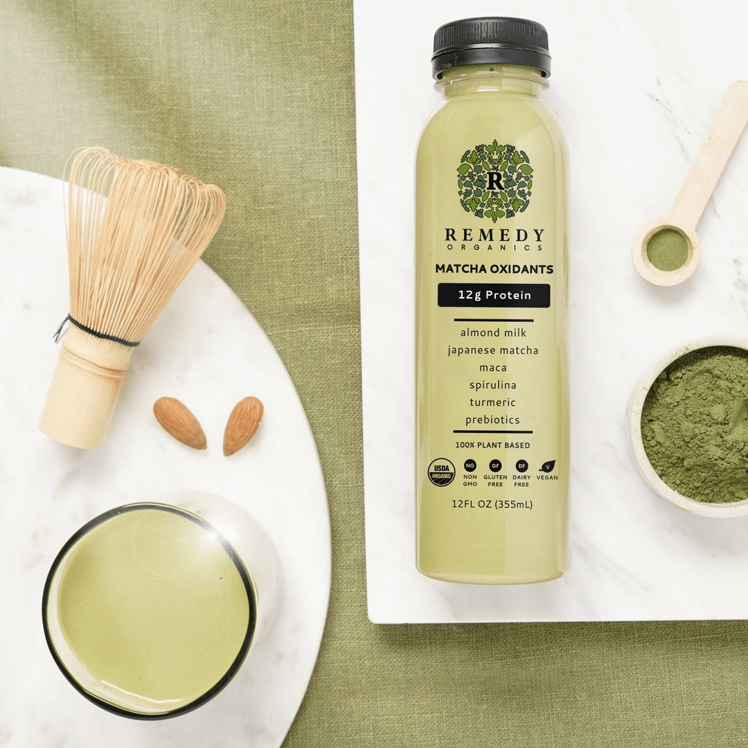 Matcha protein drink 