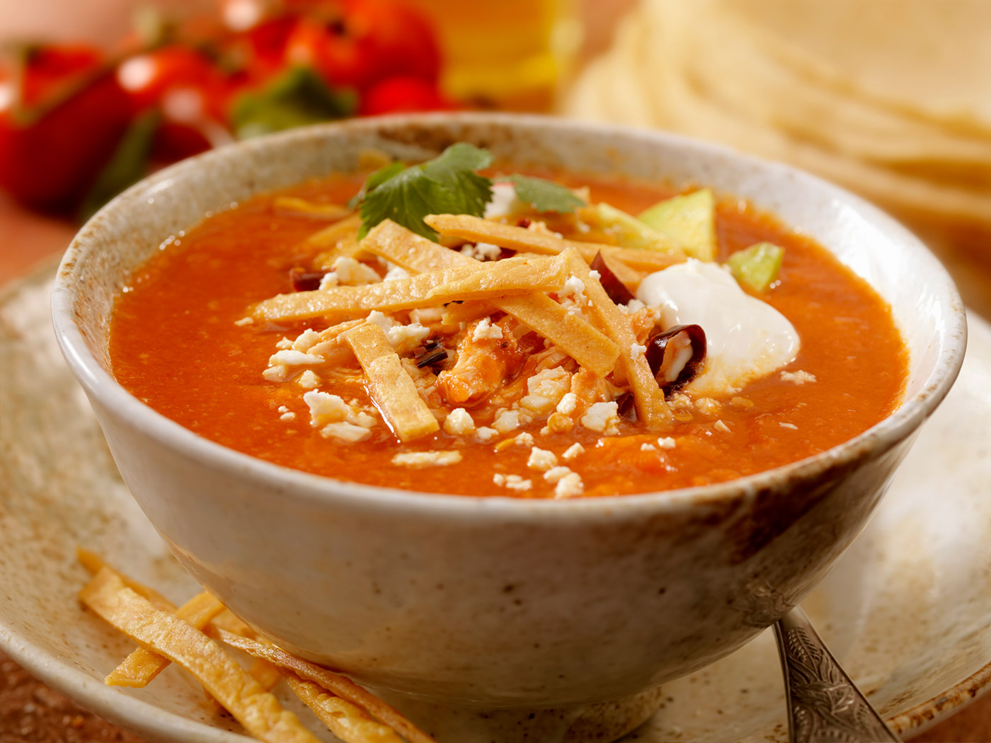 Hatch Pepper Chicken Tortilla Soup