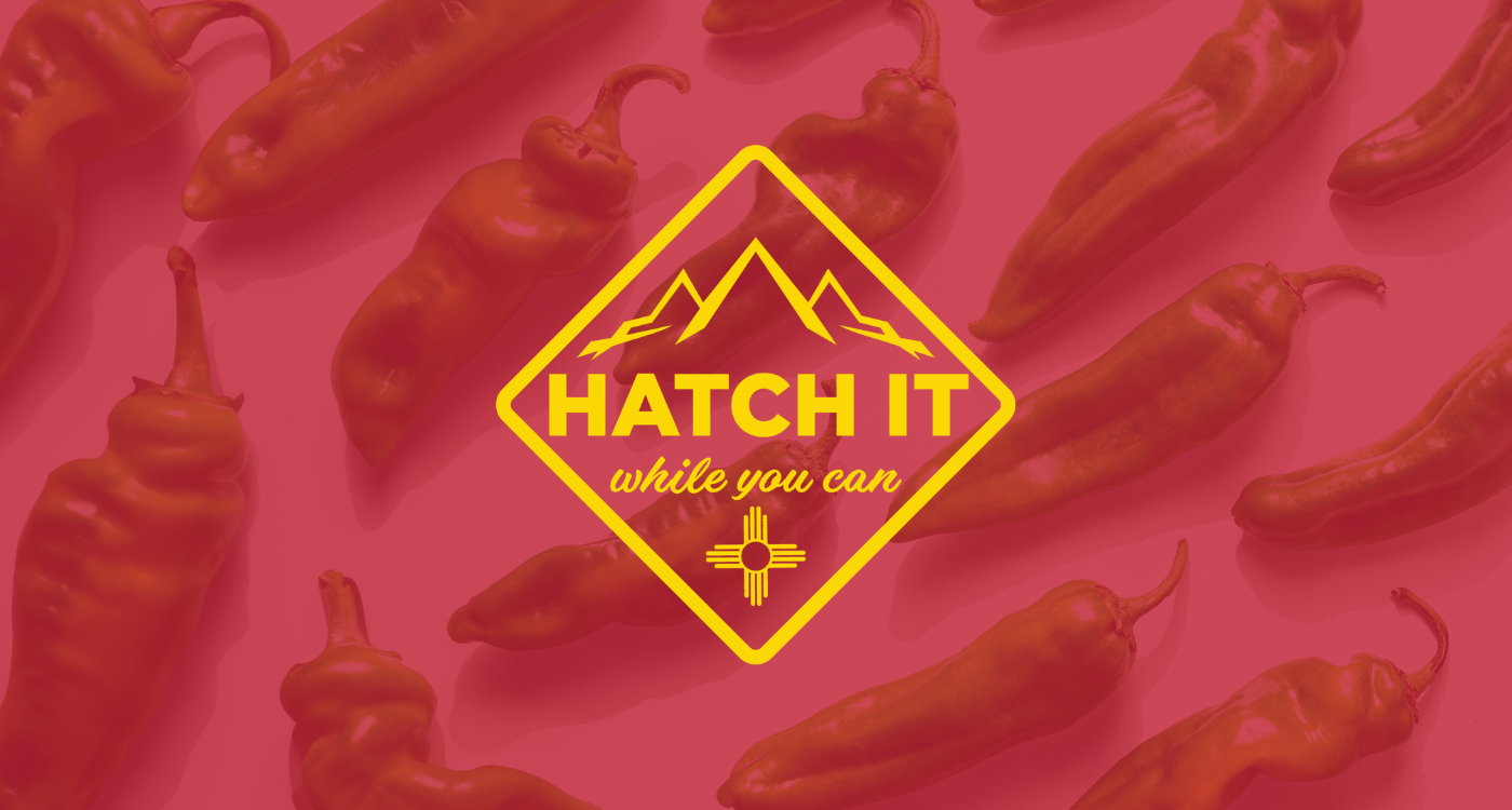 hatch logo with peppers behind