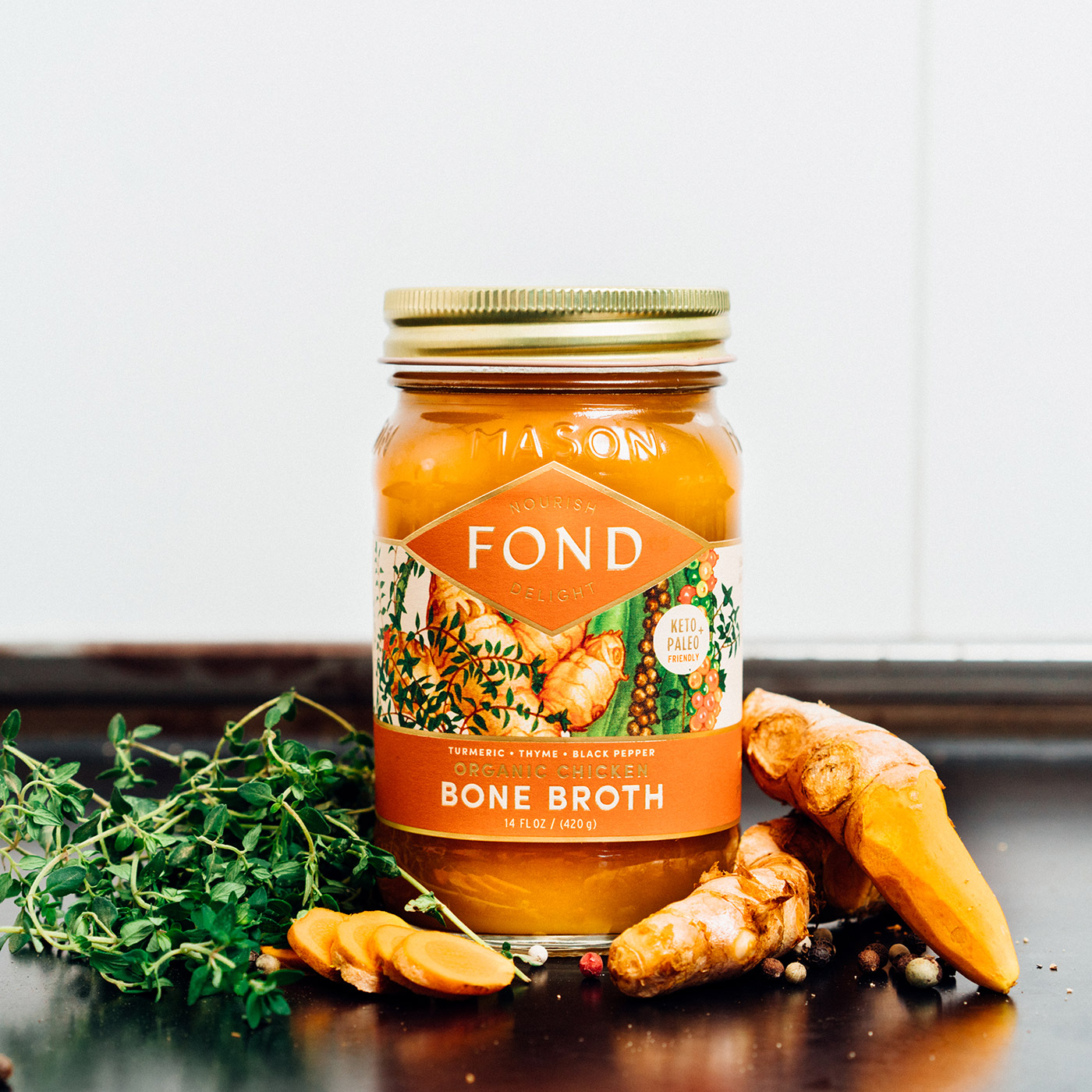 Jar of FOND bone broth 