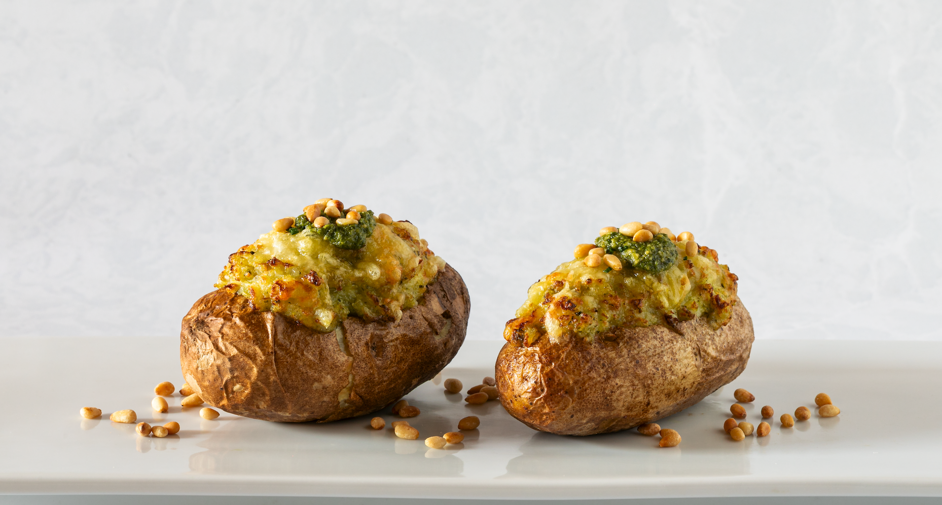 Twice Baked Potatoes With Pesto