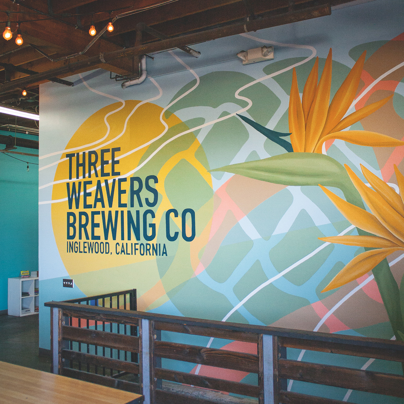 Three Weavers wall mural 