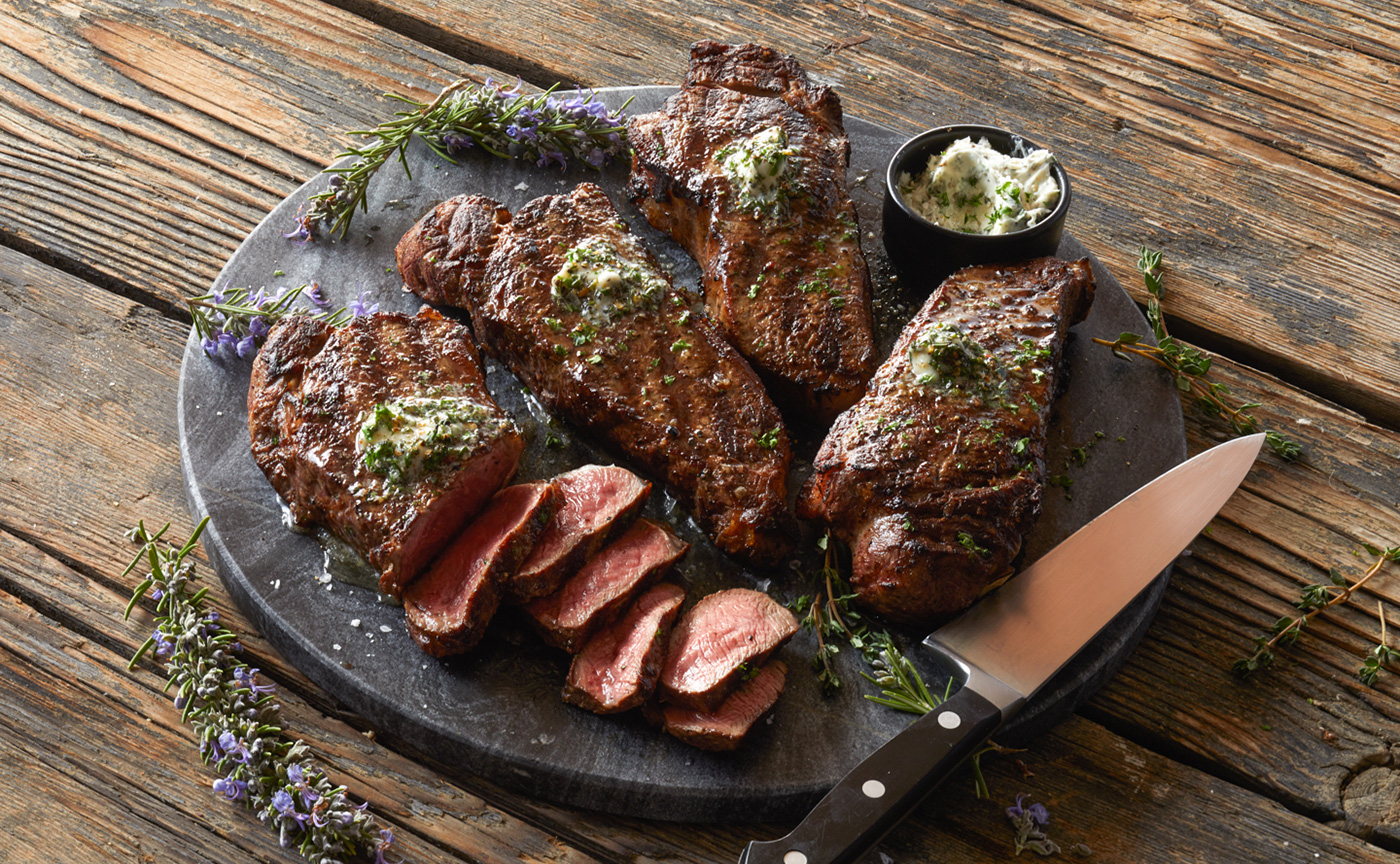New York Steak on a Plate