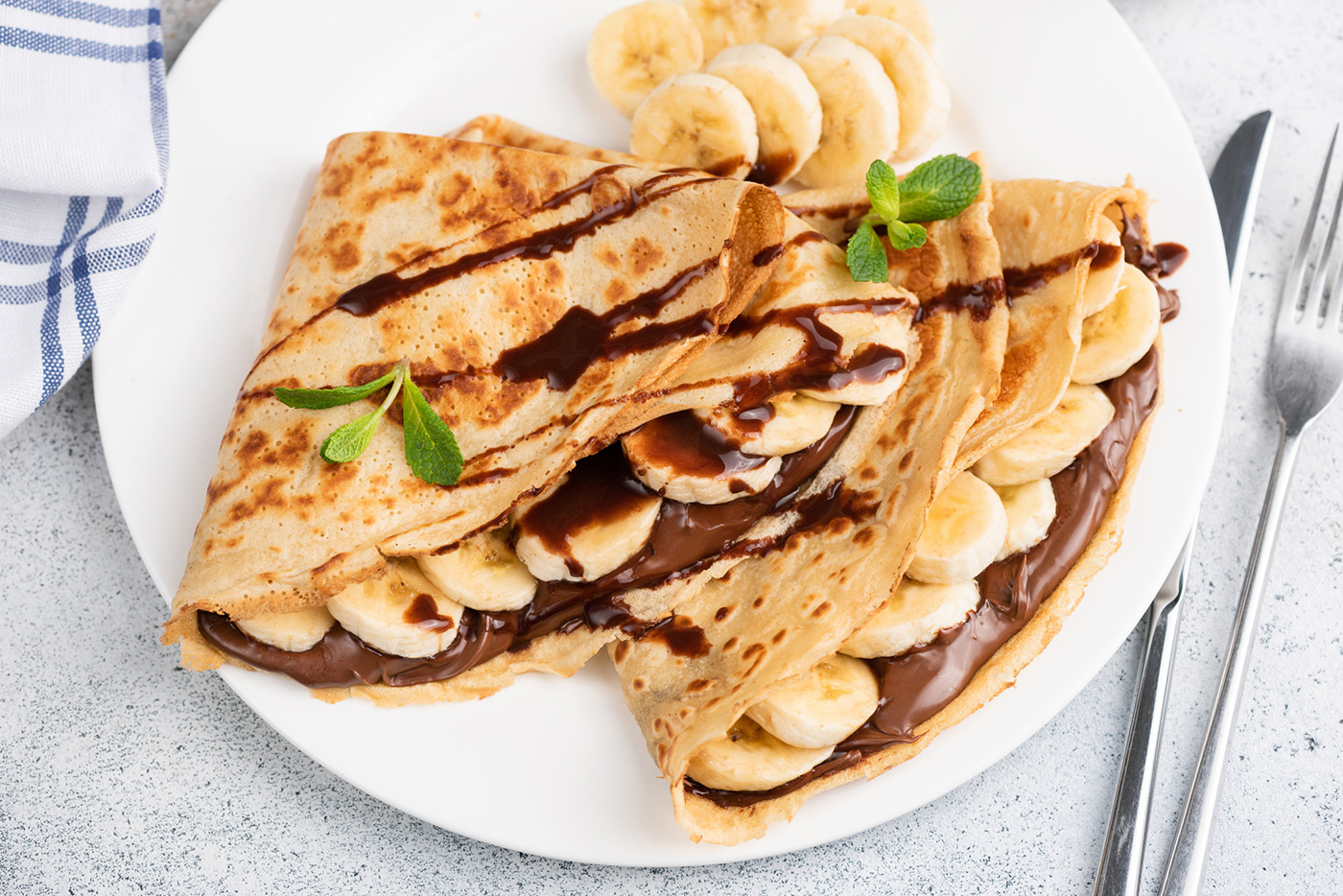 Banana and Chocolate Crêpes