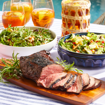 grilled food on a table