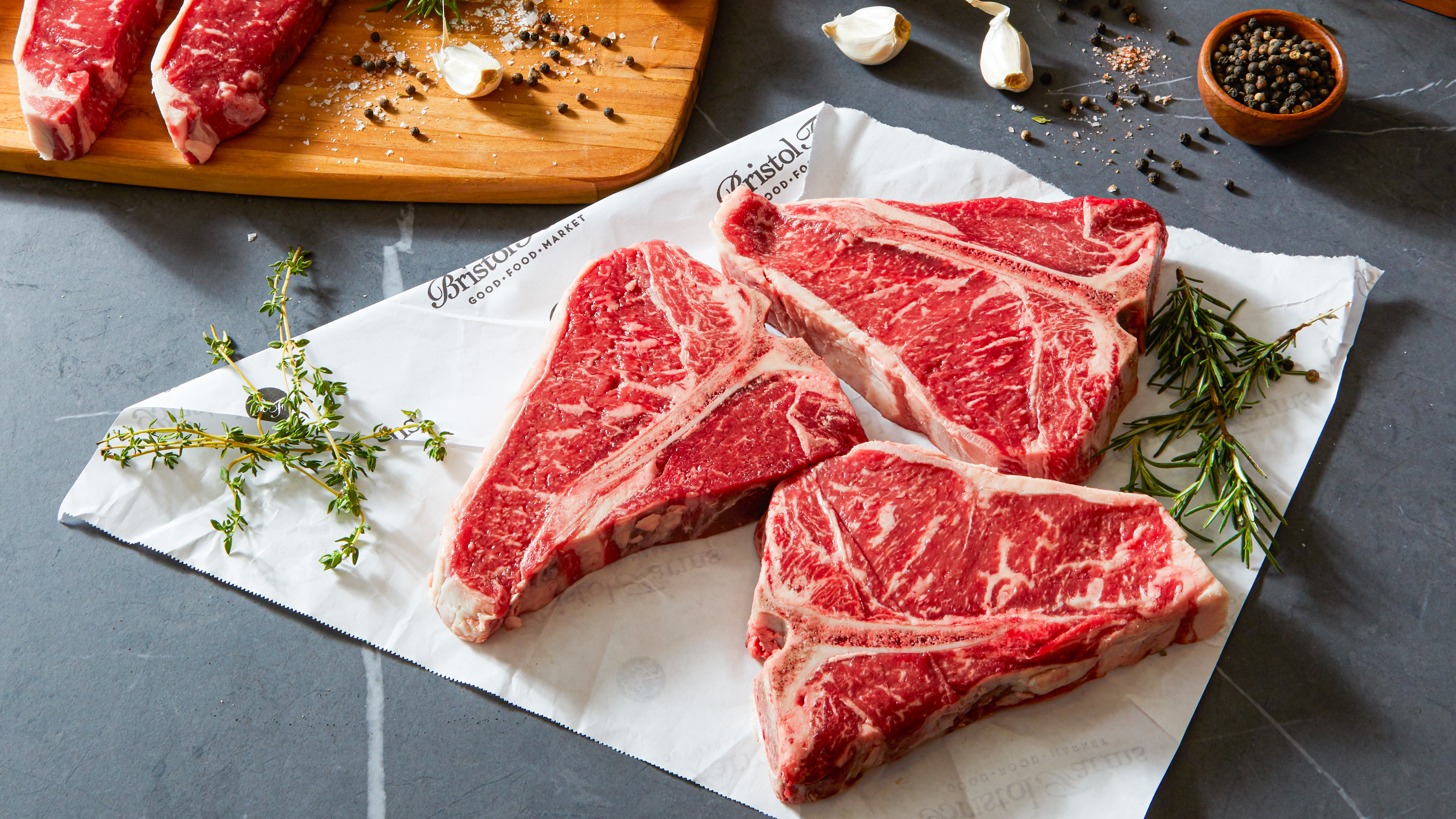 Steaks on Butcher Paper