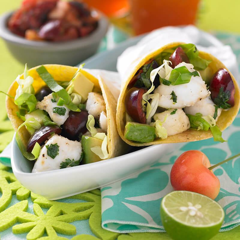 Fish Tacos With Cherry Salsa