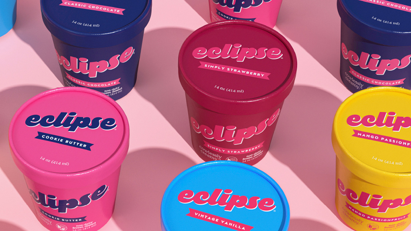 Variety of Eclipse ice cream pint flavors