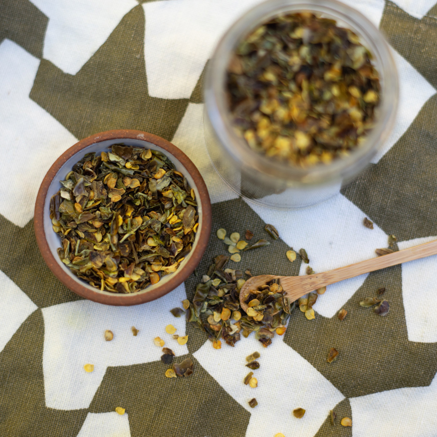 Soup made with hatch green chile powder