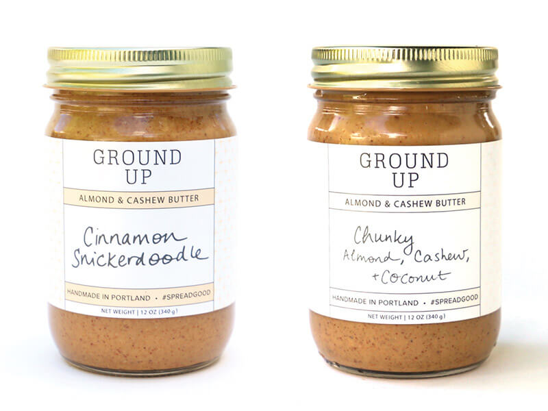 Ground Up almond and cashew butter flavors
