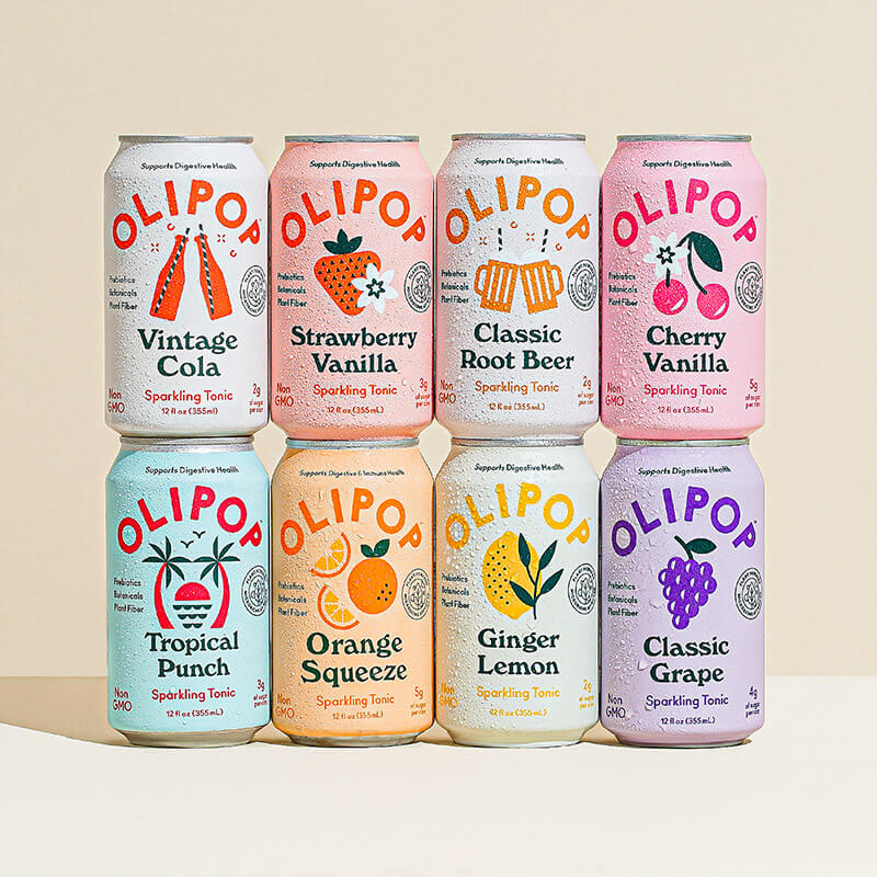 Array of Olipop flavors