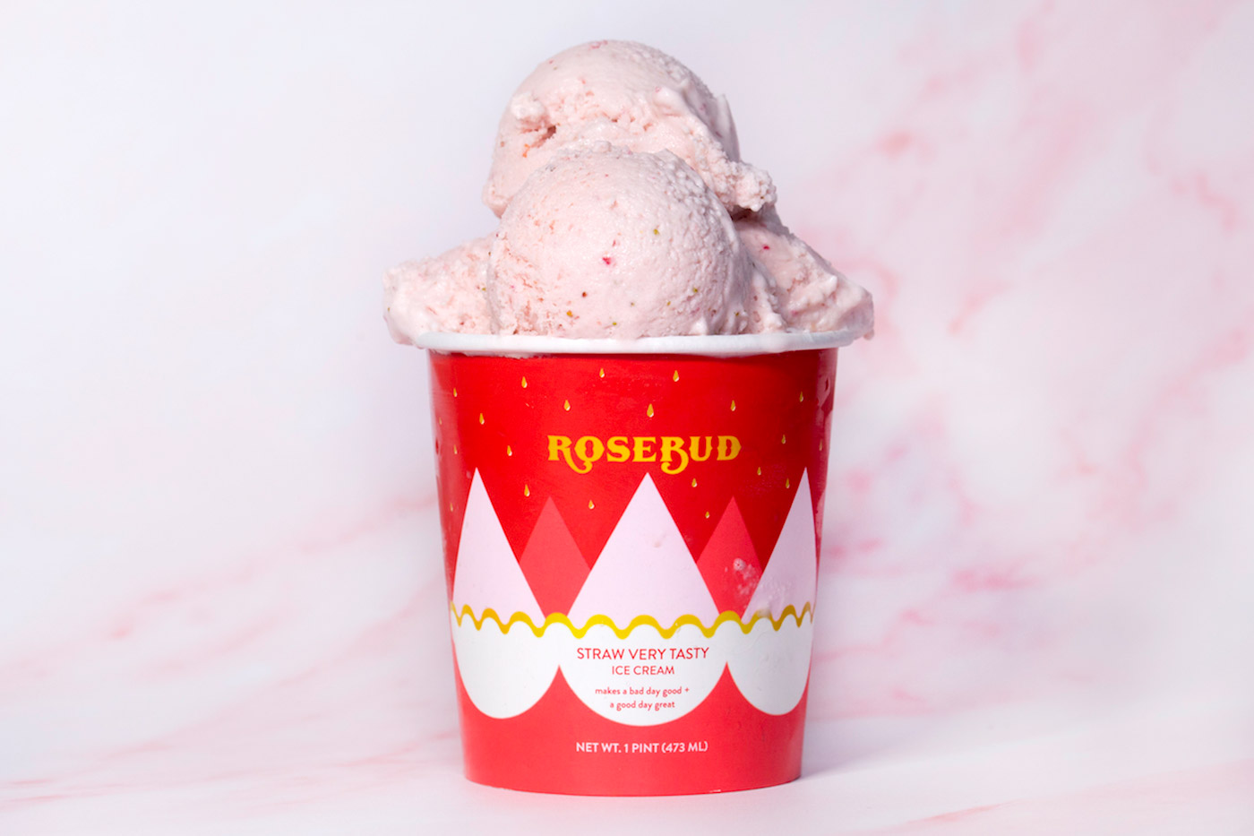 RoseBud Strawberry Ice Cream